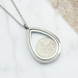 1955 70th Birthday Sixpence Teardrop Locket Necklace