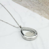 1955 70th Birthday Sixpence Teardrop Locket Necklace
