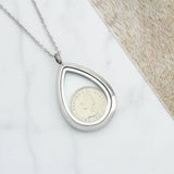 1955 70th Birthday Sixpence Teardrop Locket Necklace