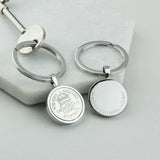 Personalised 1945 80th Birthday Sixpence Keyring
