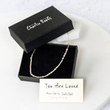 Sterling Silver You Are Loved Morse Code Chain Bracelet