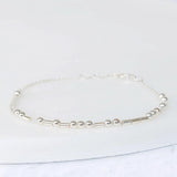 Sterling Silver You Are Loved Morse Code Chain Bracelet