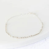 Sterling Silver You Are Loved Morse Code Chain Bracelet