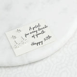 Sterling Silver 50th Birthday Flower Ear Studs