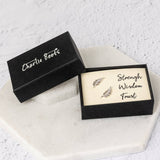 Sterling Silver And Cubic Zirconia Feather Earrings