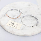 'Happy 50th' Birthday Morse Code Bracelet