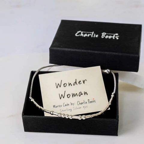 'Wonder Woman' Morse Code Bracelet