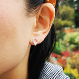 Sterling Silver 30th Birthday Circle Earrings