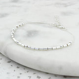 Customised Morse Code Chain Bracelet Sterling Silver