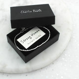 Customised Morse Code Chain Bracelet Sterling Silver