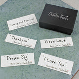 Customised Morse Code Chain Bracelet Sterling Silver