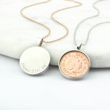 Personalised 18th Or 21st One Pence Necklace