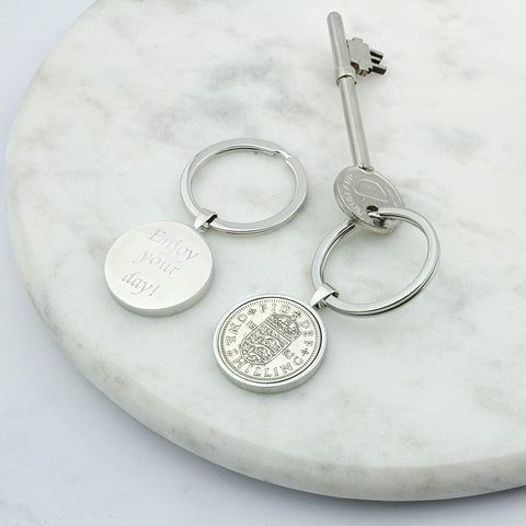 Personalised 1965 60th Birthday Shilling Keyring