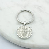 Personalised 1965 60th Birthday Shilling Keyring