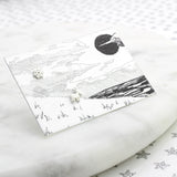 Silver Reindeer Snowflake Earrings