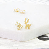 Reindeer And Christmas Tree Earrings