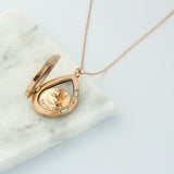 70th/ 80th Birthday Rose Gold Farthing Locket Necklace