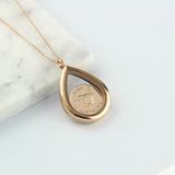 70th/ 80th Birthday Rose Gold Farthing Locket Necklace