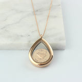 70th/ 80th Birthday Rose Gold Farthing Locket Necklace