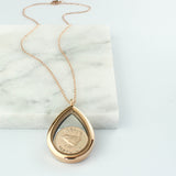 70th/ 80th Birthday Rose Gold Farthing Locket Necklace