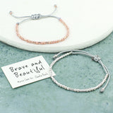 Morse Code 'Brave And Beautiful' Bracelet