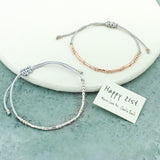 'Happy 21st' Birthday Morse Code Bracelet