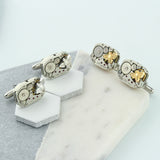 Recycled Bee Watch Movement Cufflinks