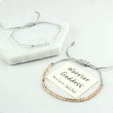 Warrior Goddess Morse Code Bracelet