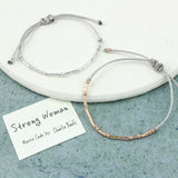 'Strong Woman' Morse Code Bracelet