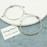 'Strong Woman' Morse Code Bracelet