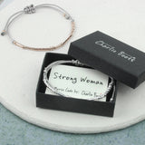 'Strong Woman' Morse Code Bracelet