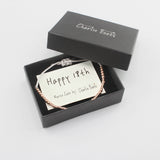 'Happy 18th' Birthday Morse Code Bracelet