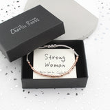 'Strong Woman' Morse Code Bracelet
