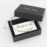 Sterling Silver 'Auntie' Morse Code Bracelet