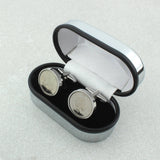 Engraved chrome cufflink box