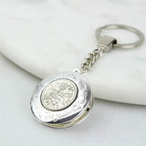 60th Birthday Lucky Sixpence Vintage Locket Keyring