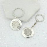 60th Birthday Lucky Sixpence Vintage Locket Keyring