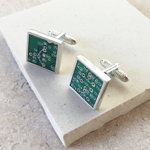 Personalised Genuine Circuit Board Cufflinks