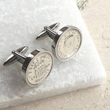 1965 (60th) Birthday Sixpence Coin Cufflinks