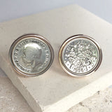 Personalised Sixpence 1928 To 1967 Cufflinks