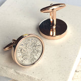 Rose Gold Any Date (1928-1967) Sixpence Cufflinks