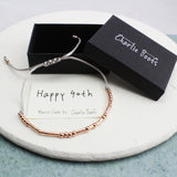 'Happy 40th' Morse Code Bracelet