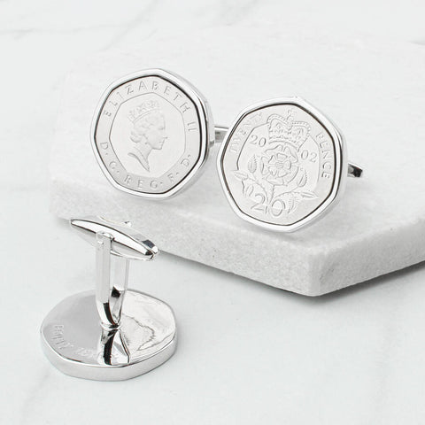 18th Birthday Twenty Pence Cufflinks