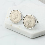 Personalised 21st Birthday Twenty Pence Coin Cufflinks