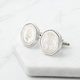 Personalised 21st Birthday Twenty Pence Coin Cufflinks