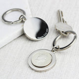 18th Or 21st Personalised Ten Pence Keyring