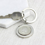 18th Or 21st Personalised Ten Pence Keyring