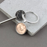 1945 80th Birthday Personalised Farthing Keyring