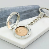 1955 70th Or 1945 80th Birthday Farthing Locket Keyring