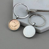 1955 70th Birthday Polished Farthing Keyring
